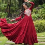 Maroon Partywear Gown