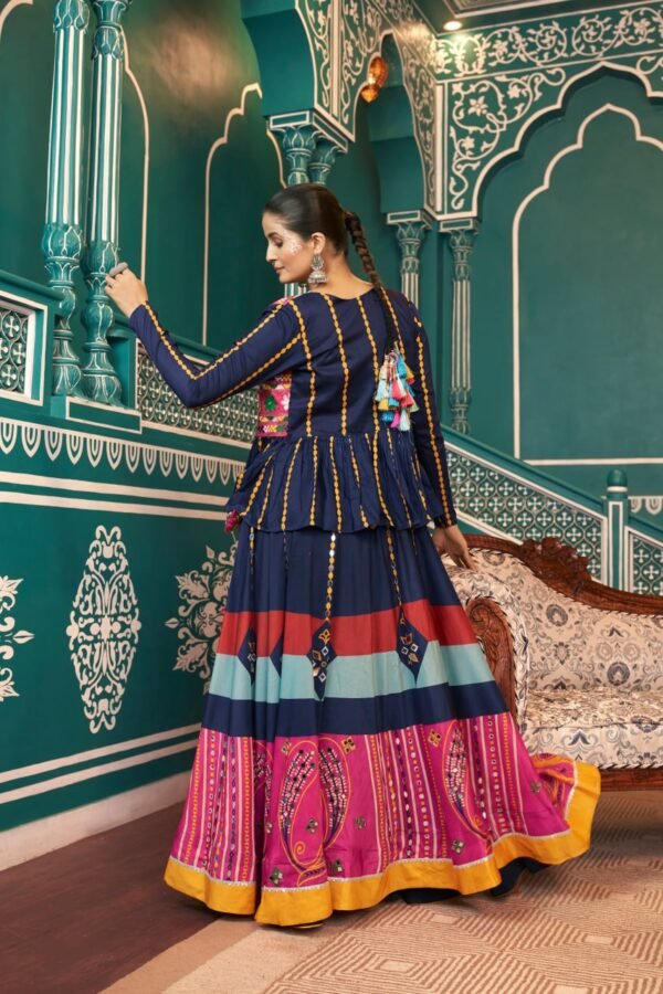 Multi Color Jacket Style Lehenga Set