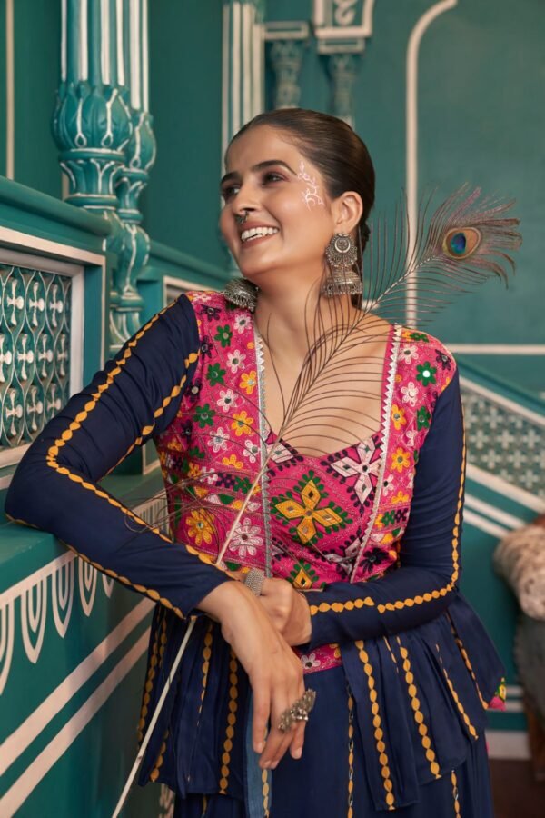 Multi Color Jacket Style Lehenga Set