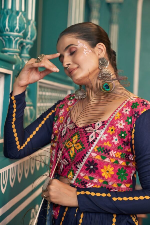 Multi Color Jacket Style Lehenga Set