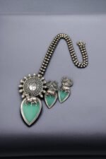 Silver Replica Nandi Necklace Set