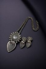 Silver Replica Nandi Necklace Set