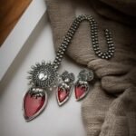 Silver Replica Nandi Necklace Set