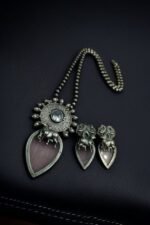 Silver Replica Nandi Necklace Set
