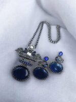 Timeless Silver Replica Pendant Set | Monalisa Peacock Design - Image 7