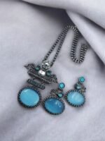 Timeless Silver Replica Pendant Set | Monalisa Peacock Design - Image 2