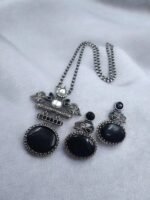 Timeless Silver Replica Pendant Set | Monalisa Peacock Design - Image 8