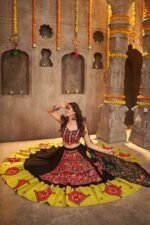 Black and Green Navratri Chaniya Choli