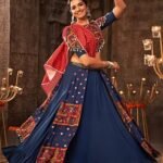 Blue Embroidered Navratri Chaniya Choli
