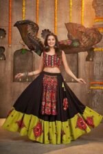 Black and Green Navratri Chaniya Choli