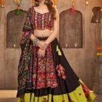 Black and Green Navratri Chaniya Choli