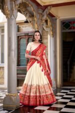 Morani Floral Tussar Silk Lehenga Set