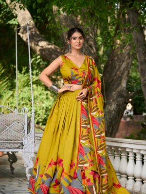 Tusser Silk Lehenga Choli