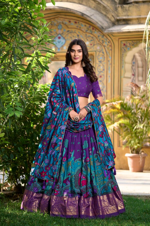 1219PRL MAIN Tusser Silk Lehenga Choli