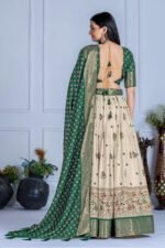 Buy Jacquard Lehenga Set in Heavy Lichi Fabric – 5 Stunning Colors | My Fashion - Image 12
