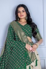 Buy Jacquard Lehenga Set in Heavy Lichi Fabric – 5 Stunning Colors | My Fashion - Image 13