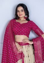 Buy Jacquard Lehenga Set in Heavy Lichi Fabric – 5 Stunning Colors | My Fashion - Image 17
