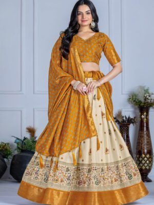 Jacquard Lehenga Set