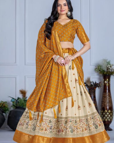 Jacquard Lehenga Set