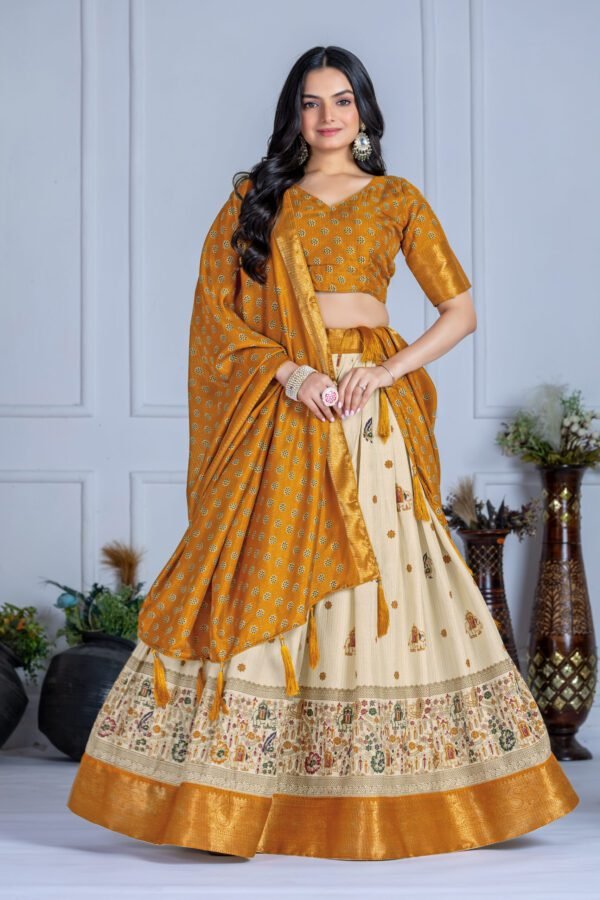 Jacquard Lehenga Set