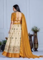 Buy Jacquard Lehenga Set in Heavy Lichi Fabric – 5 Stunning Colors | My Fashion - Image 25