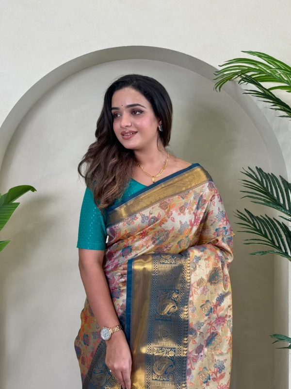 Kanchipuram Silk Sarees with Golden Zari Kanchipuram Silk Sarees with Golden Zari