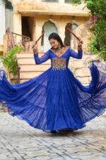 Laheriya Print Kutchi Patchwork Gown