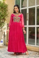 Laheriya Print Kutchi Patchwork Gown