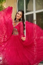 Laheriya Print Kutchi Patchwork Gown