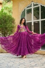 Laheriya Print Kutchi Patchwork Gown in Georgette – My Fashion - Image 5