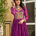 Laheriya Print Kutchi Patchwork Gown
