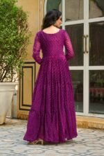 Laheriya Print Kutchi Patchwork Gown in Georgette – My Fashion - Image 9