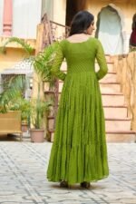Laheriya Print Kutchi Patchwork Gown