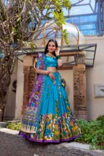 Nitya Floral Tussar Silk Lehenga Set