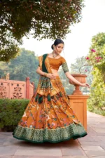 Tussar Silk Lehenga Choli Set