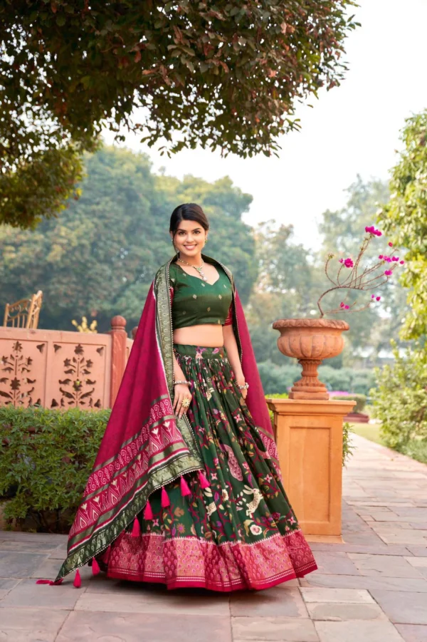 Tussar Silk Lehenga Choli Set Tussar Silk Lehenga Choli Set