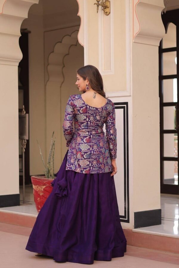 Purple & Maroon Vichitra Silk Lehenga (8) Purple & Maroon Vichitra Silk Lehenga