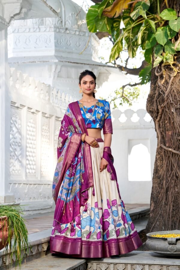 Pankhudi Floral Tussar Silk Lehenga Set Pankhudi Floral Tussar Silk Lehenga Set