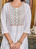 New Women Chanderi Kurta With Pant Dupatta Set | My Fashion - Image 11