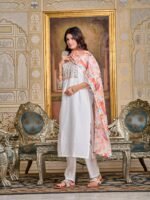 New Women Chanderi Kurta With Pant Dupatta Set | My Fashion - Image 8