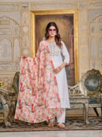 Women Chanderi Kurta With Pant And Digital Print Dupatta Set | My Fashion - Image 3