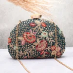 Designer D-Shape Ethnic Clutch