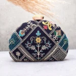 Designer D-Shape Ethnic Clutch