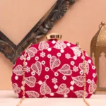 Designer D-Shape Ethnic Clutch