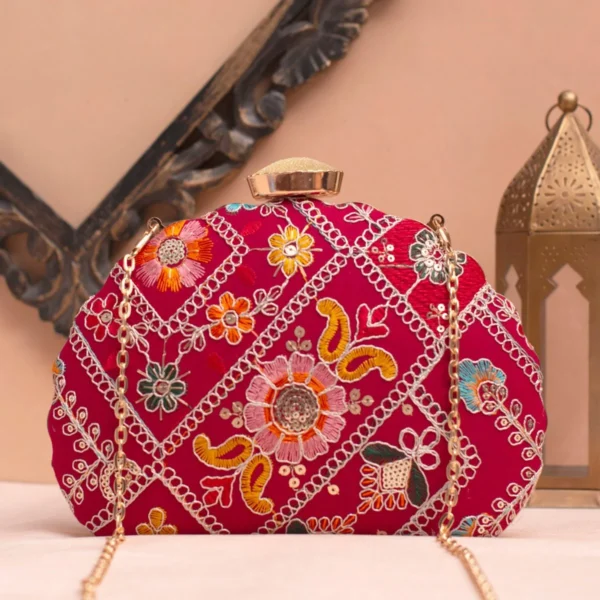 Designer D-Shape Ethnic Clutch58 Designer D-Shape Ethnic Clutch