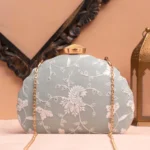 Designer D-Shape Ethnic Clutch