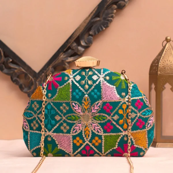 Designer D-Shape Ethnic Clutch61 Designer D-Shape Ethnic Clutch