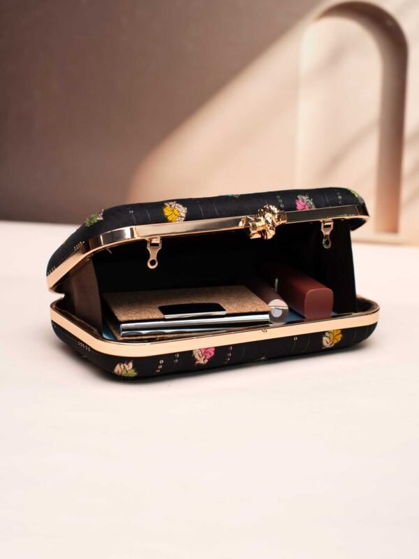 Designer Ethnic Brocade Clutch12 ✨ Luxury Designer Ethnic Brocade Clutch – Big Size (8×4 inches)– Big Size Wedding & Party Handbag | My Fashion - Image 3