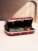 ✨ Luxury Designer Ethnic Brocade Clutch – Big Size (8×4 inches)– Big Size Wedding & Party Handbag | My Fashion - Image 3