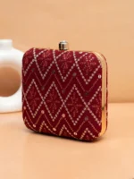 ✨ LuxuryShop Designer Ethnic Embroidery Clutch (7×6.5 in)– Big Size Wedding & Party Handbag | My Fashion - Image 2